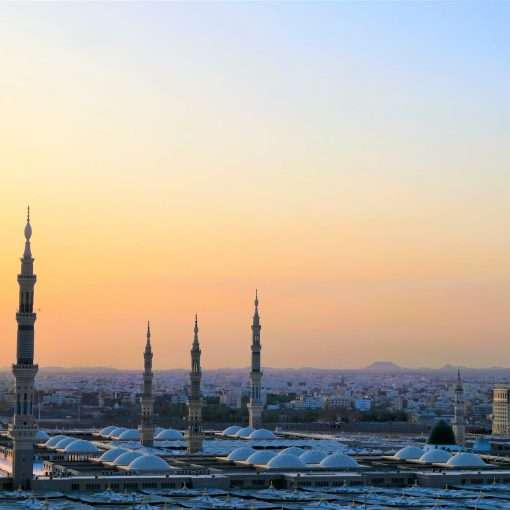 dome buildings during golden hour