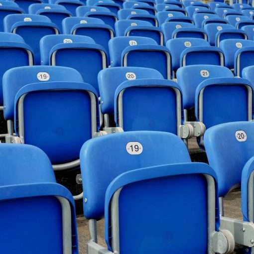 blue arena chairs