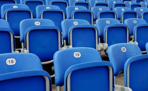 blue arena chairs