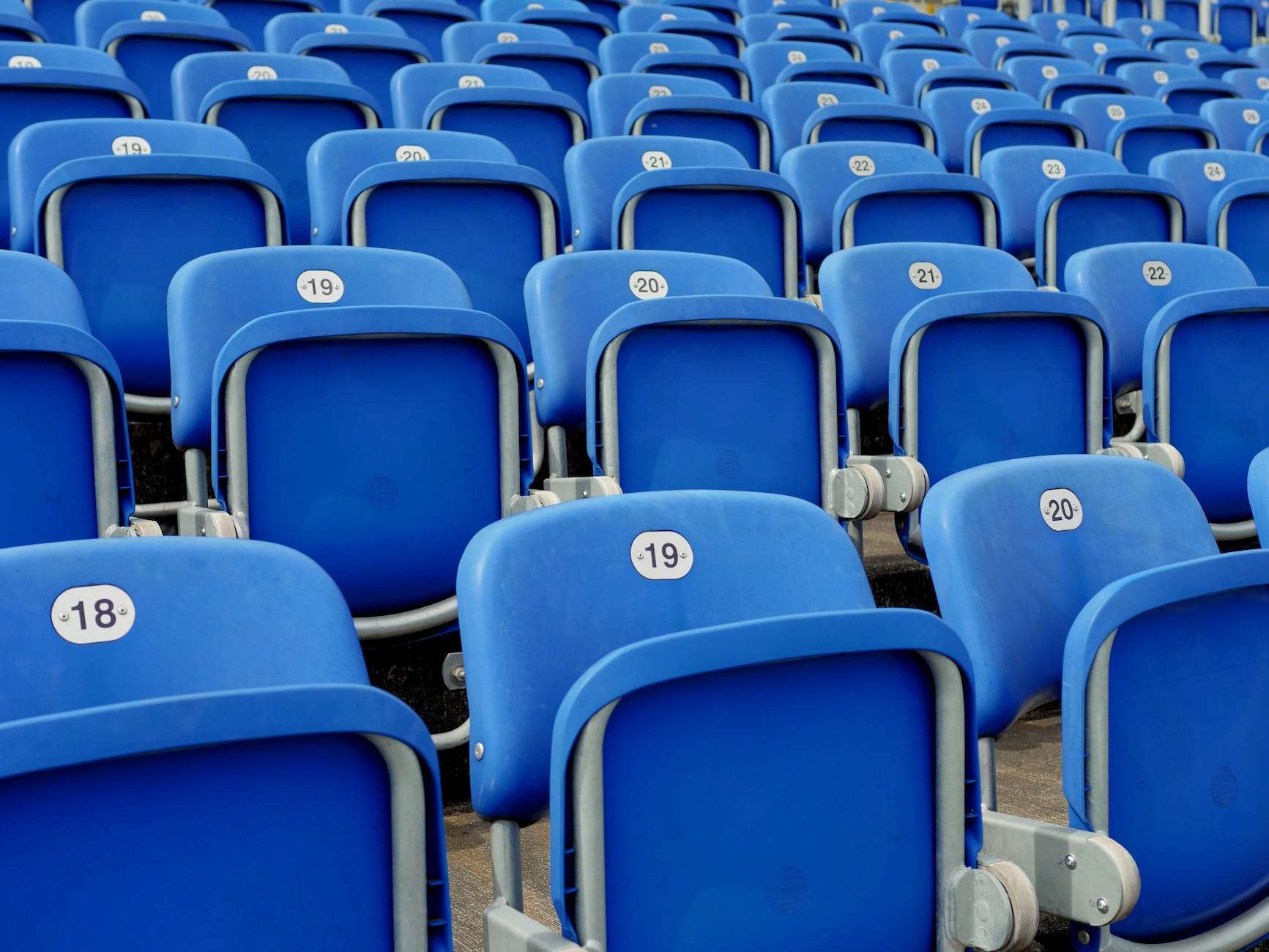 blue arena chairs